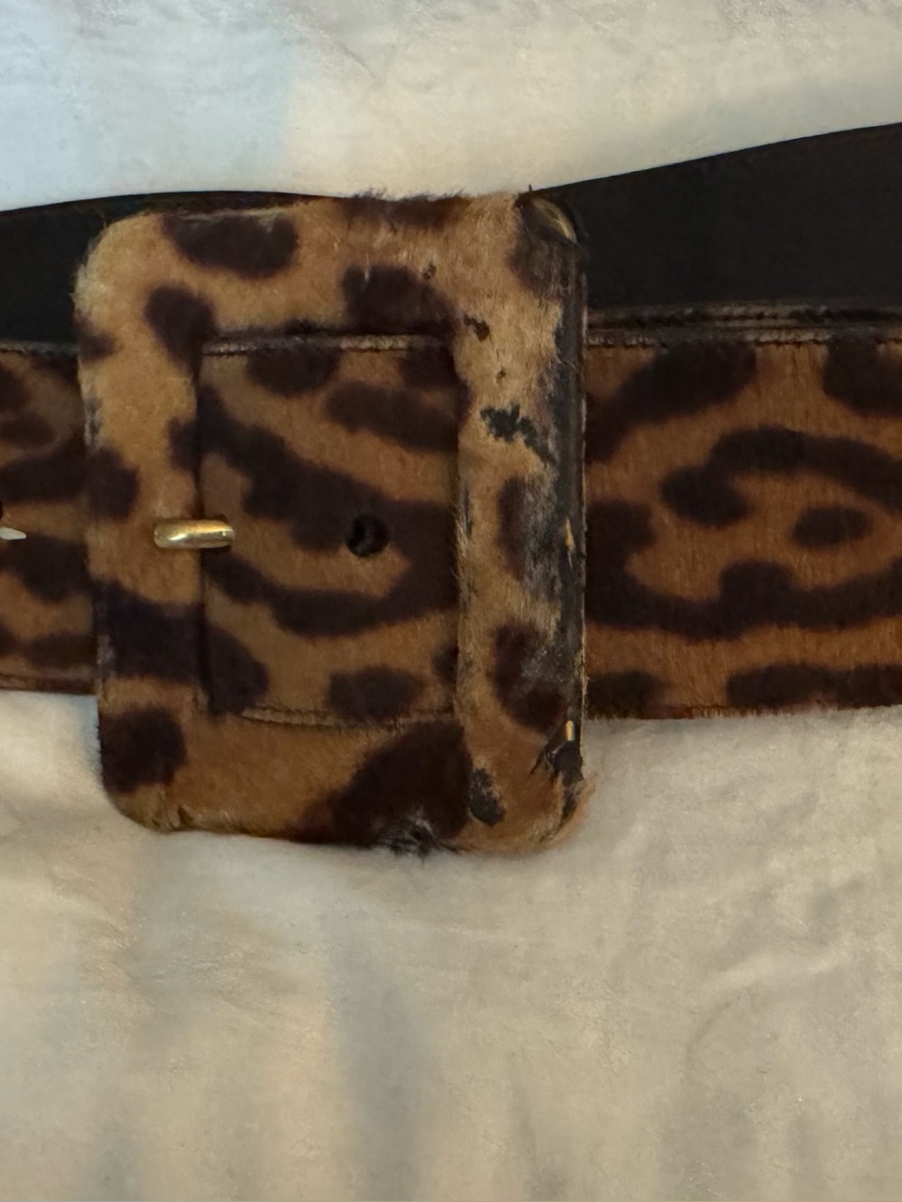 Yves Saint Laurent animal print wide belt sz 80/32
